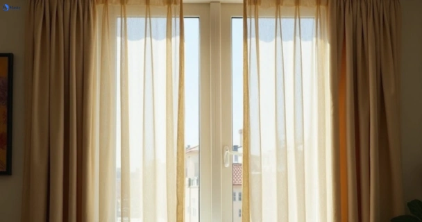 Dusty and dull curtains in banksia-nsw before steam cleaning